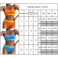 Miniatyrbild 5 av 5: Womens Colorblock Vadderat Bikini Baddräkt Set Badkläder Baddräkt Holiday Beach Rose red M