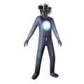 Miniatyrbild 1 av 2: Skibidi Toalettdräkt Halloween Cosplay Jumpsuits Set För Fest B 120cm