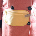 Miniatyrbild 2 av 4: Bärbar diskret rumpaväska Fanny Pack Midja Pengar Bälte Resa Bumbag plånbokspåse Beige