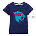 Miniatyrbild 1 av 3: T-shirt för pojkar, tecknade toppar, barn pojkar flickor T-shirts, barnkläder, sommar kortärmad Azure Blue 120cm