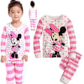 Miniatyrbild 1 av 3: Minnie Flickor Pyjamas Barn Pojkar Flickor 2st Set Långärmad Tryck Toppar+ Byxor Tryckta Kläder Pyjamas & Vardagskläder Barnpresent #7 95cm