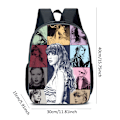 Miniatyrbild 5 av 6: Taylor Swift Fashion Ryggsäck Flickor Kvinnors Skolväska Stor Kapacitet Laptop Väska Lätt Reseryggsäck C