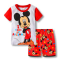 Miniatyrbild 1 av 3: Barn Pojkar Mickey Minnie Bilar Tecknad Pyjamas T-shirt Shorts Pyjamasset Nattkläder #5 130cm
