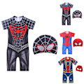 Miniatyrbild 4 av 5: Spider-Man One Piece Baddräkt med cap Hatt Baddräkt för barn för pojkar C 140cm