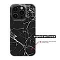 Miniatyrbild 2 av 6: Siliconefodral - Kompatibel med Apple iPhone 16 Plus - design i svart marmor Transparent