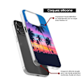 Miniatyrbild 4 av 6: Siliconcase - Kompatibel med Apple iPhone 15 Plus - design med färgglada palmer Transparent