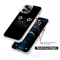 Miniatyrbild 5 av 6: Siliconförstärkt tryckt fodral kompatibelt med Apple iPhone 13 Kattögon Transparent