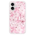 Miniatyrbild 1 av 6: Siliconförstärkt tryckt fodral kompatibelt med Apple iPhone 16 Plus Sakura Transparent