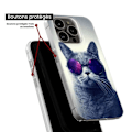 Miniatyrbild 6 av 6: Siliconhölje - Kompatibel med Xiaomi Mi 12 Lite - design med katt med glasögon Transparent