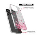 Miniatyrbild 4 av 6: Silikonfodral - Kompatibel med Samsung Galaxy A55 5G - design med rosa hjärtkonfetti Transparent