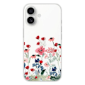 Miniatyrbild 1 av 6: Siliconöverdrag med tryck - 1001 Skal - iPhone 16 - Vår i blommor - Optimal skydd - Flexibel Transparent