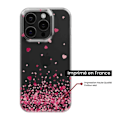 Miniatyrbild 2 av 6: Silikonskal - Kompatibel med Samsung Galaxy S22 - design med konfetti av rosa hjärtan Transparent