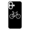 Miniatyrbild 1 av 6: Siliconförstärkt tryckt fodral kompatibelt med Apple iPhone 16 Plus Bike Hipster Transparent