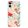 Miniatyrbild 1 av 6: Siliconfodral med Tryck - 1001 Fodral - iPhone 16 Plus - Mönster Blomvägg - Optimal Skydd - Mjuk Transparent
