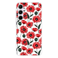 Miniatyrbild 1 av 6: Siliconetui - Kompatibel med Samsung Galaxy A55 5G - design med vallmo blommor Transparent