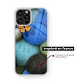Miniatyrbild 2 av 6: Siliconförstärkt tryckt skal kompatibelt med Apple iPhone 13 Mini Fjäril blå klipp. Transparent