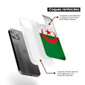 Miniatyrbild 6 av 6: Reinforced silicone case printed compatible with Apple iPhone 15 Pro Algerian flag Transparent