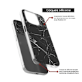 Miniatyrbild 4 av 6: Siliconefodral - Kompatibel med Apple iPhone 16 Plus - design i svart marmor Transparent