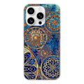 Miniatyrbild 1 av 6: Siliconfodral tryckt - 1001 fodral - Apple iPhone 16 Pro - Blå mandala - Optimal skydd - TPU Gel Transparent