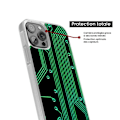 Miniatyrbild 4 av 6: Kraftig silikonhölje med tryck kompatibelt med Apple iPhone 14 Pro Max Geek-krets textur Transparent