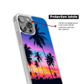 Miniatyrbild 4 av 6: Siliconförstärkt tryckt skal kompatibel med Samsung Galaxy A25 Färgglada palmer Transparent