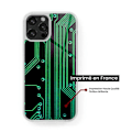 Miniatyrbild 2 av 6: Siliconförstärkt tryckt skal kompatibelt med Apple iPhone 16 Plus Geek-kretsstruktur Transparent