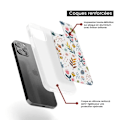 Miniatyrbild 6 av 6: Siliconfärgad förstärkt skydd för Samsung Galaxy A15 Blommor i färg Transparent