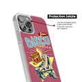 Miniatyrbild 4 av 6: Siliconeförstärkt tryckt skydd för Samsung Galaxy S24 Plus Retro disco Transparent