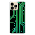 Miniatyrbild 1 av 6: Kraftig silikonhölje med tryck kompatibelt med Apple iPhone 14 Pro Max Geek-krets textur Transparent