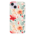 Miniatyrbild 1 av 6: Silikonskal med Tryck - 1001 Skal - iPhone 14 - Blommönster - Optimal Skydd - Mjuk Transparent