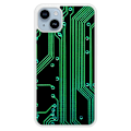 Miniatyrbild 1 av 6: Silikonfodral med förstärkt tryck kompatibel med Apple iPhone 14 Plus Geek-kretstextur Transparent