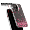 Miniatyrbild 6 av 6: Siliconfutter - Kompatibel med Samsung Galaxy A24 4G - Design med rosa hjärtkonfetti Transparent