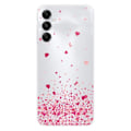 Miniatyrbild 1 av 6: Siliconefodral - Kompatibel med Samsung Galaxy A05S - design med rosa hjärtkonfetti Transparent