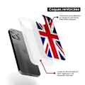 Miniatyrbild 6 av 6: Siliconförstärkt tryckt skal kompatibelt med Apple iPhone 15 Plus England flagga Transparent