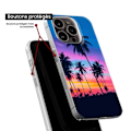 Miniatyrbild 6 av 6: Siliconcase - Kompatibel med Apple iPhone 15 Plus - design med färgglada palmer Transparent