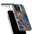 Miniatyrbild 6 av 6: Siliconfodral med tryck - 1001 skal - Apple iPhone 16 - Blå mandala - Optimalt skydd - Semihård Transparent