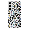 Miniatyrbild 1 av 6: Siliconfodral med förstärkt tryck kompatibel med Samsung Galaxy S24 FE, färgglad leopard Transparent