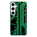 Miniatyrbild 1 av 6: Siliconförstärkt tryckt hölje kompatibelt med Samsung Galaxy S23 FE Geek-kretstextur Transparent