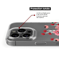 Miniatyrbild 5 av 6: Siliconefodral med tryck - 1001 Fodral - iPhone 16 Plus - Vår i blommor - Mjuk - Transparent Transparent