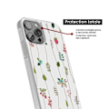 Miniatyrbild 4 av 6: Siliconförstärkt tryckt fodral kompatibelt med Apple iPhone 15 Plus Med blommotiv Transparent