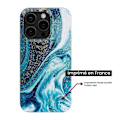 Miniatyrbild 2 av 6: Siliconfodral - Kompatibel med Samsung Galaxy S23 Ultra - design med glittrande blå marmor Transparent