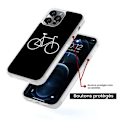 Miniatyrbild 5 av 6: Siliconförstärkt tryckt fodral kompatibelt med Apple iPhone 16 Plus Bike Hipster Transparent