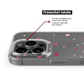 Miniatyrbild 5 av 6: Silikonskal - Kompatibel med Apple iPhone 16 Plus - design med rosa hjärtkonfetti Transparent