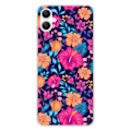 Miniatyrbild 1 av 6: Siliconöverdrag Tryckt - 1001 Överdrag - Samsung Galaxy A05 - Exotiska Blommor - Mjuk - Optimalt Skydd Transparent