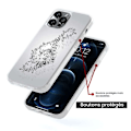 Miniatyrbild 5 av 6: Fodral i förstärkt silikon med tryck kompatibel med Apple iPhone 14 Vals av noter Transparent
