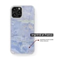 Miniatyrbild 2 av 6: Siliconförstärkt skal med tryck kompatibelt med Samsung Galaxy S22 Plus Blå Marmor Transparent