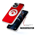 Miniatyrbild 5 av 6: Skal i förstärkt silikon med tryck kompatibel med Apple iPhone 16 Tunisienflagga Transparent
