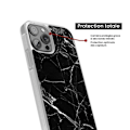 Miniatyrbild 4 av 6: Siliconförstärkt tryckt skal kompatibel med Samsung Galaxy S23 FE Marmor Svart Transparent