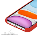Miniatyrbild 2 av 3: Siliconfodral Soft Touch - Apple - iPhone 12 Mini - Röd - Stöttålig - Trådlös laddning Röd