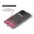 Miniatyrbild 3 av 6: Siliconfutter - Kompatibel med Samsung Galaxy A24 4G - Design med rosa hjärtkonfetti Transparent